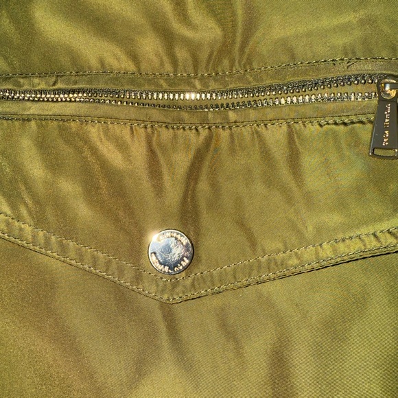 NWT Michael Kors Hooded Olive Green Utility jacket w/pockets and drawstring xl - Picture 5 of 9